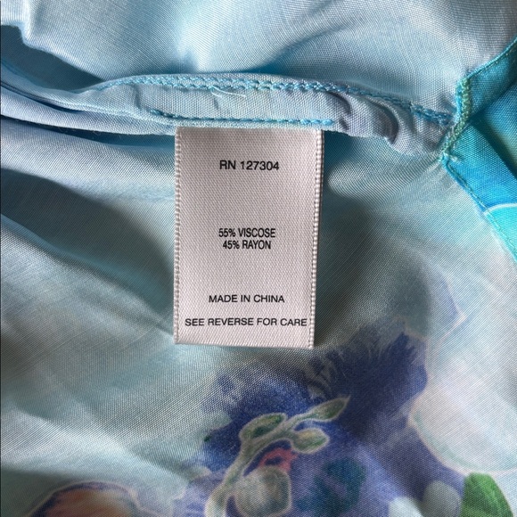 John Mark Blue Floral Button Down Shirt - Picture 4 of 8